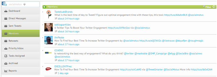 SocialMotus Individual Engagements